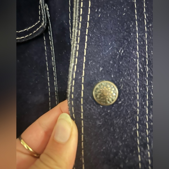 SOLD 
Navy Blue Suede Western shirt/jacket - Picture 2 of 6
